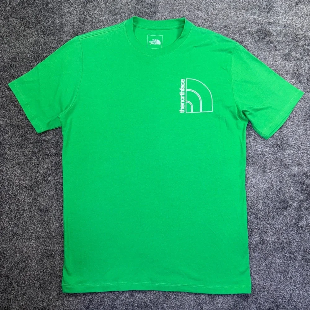 The North Face Mens Outline Tee Optic Emerald Green T-Shirt NF0A8CNX‎ Small